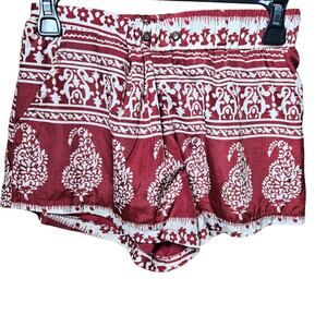 Red and White Printed Shorts Size Small